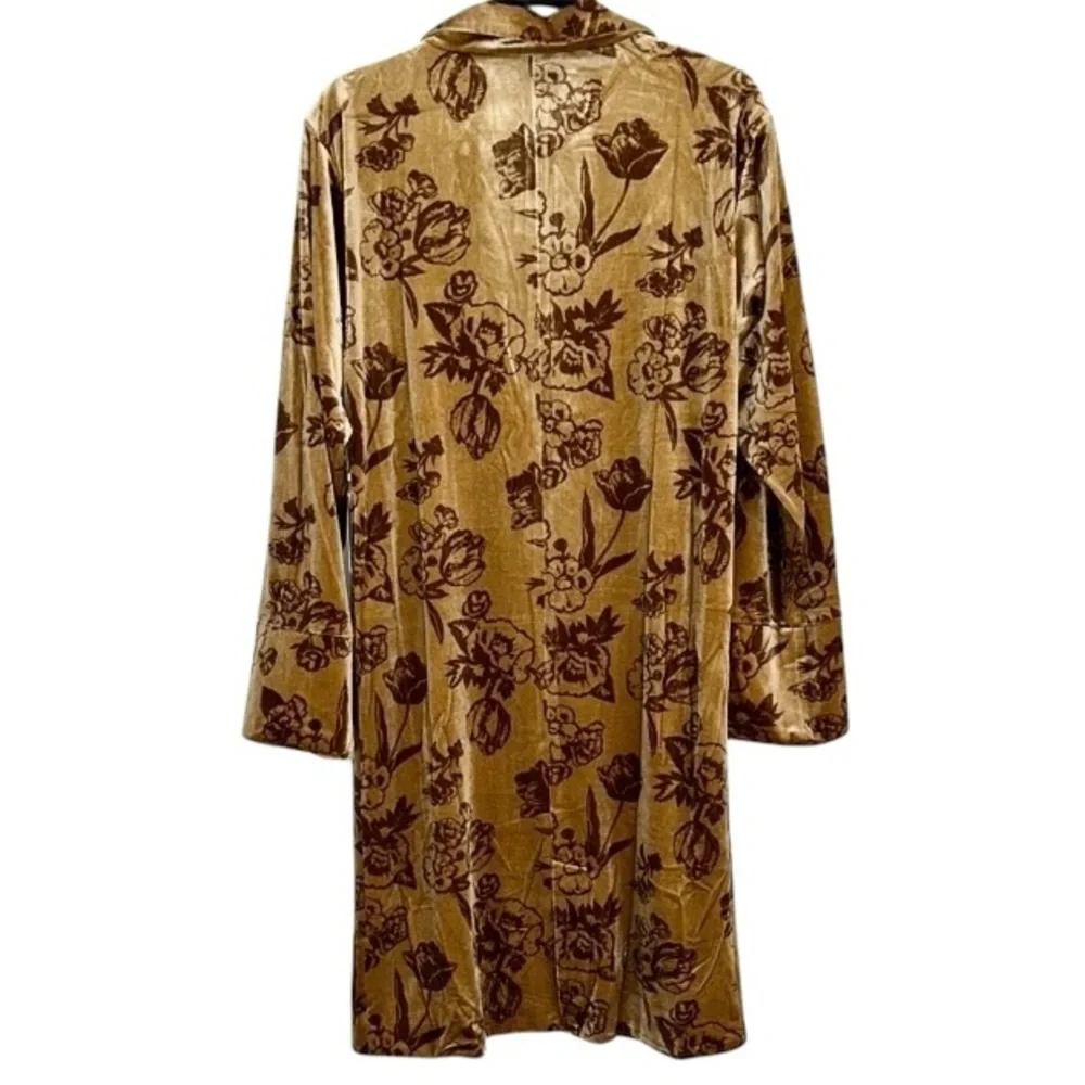 Joyfolie NWT XL Mia Joy Viktoria velvet coat in ochre floral - Picture 2 of 14